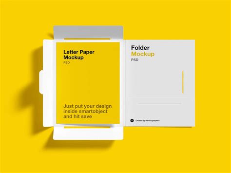 Free Brochure Folder Letter Mockup (PSD)