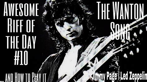 THE WANTON SONG Awesome Riff Of The Day 10 Tutorial And Solo Jimmy