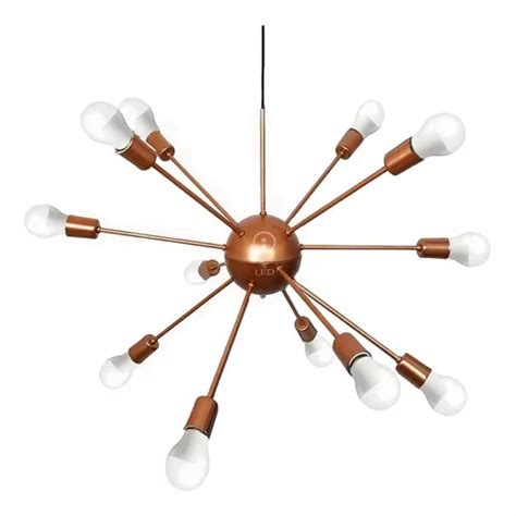 Pendente Lustre Moderno Sputnik Tomo Cobre E Plug Lar Mercadolivre