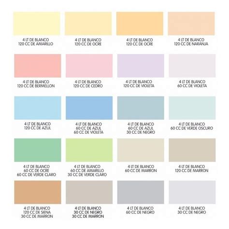 The Color Chart For Different Shades Of Pastel And Neutrals With Text