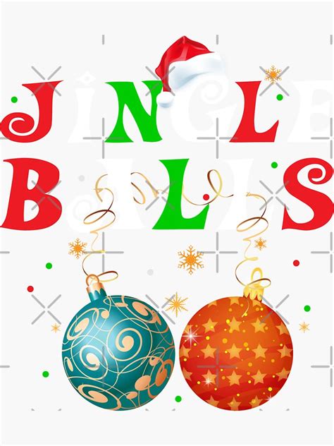 Jingle Balls Tinsel Tits Funny Christmas Matching Couple Sticker For