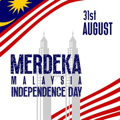 Premium Vector Hari Merdeka Malaysia Template