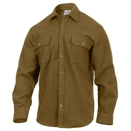 Rothco - Extra Heavyweight Brawny Flannel Shirt, Solid Colors - Walmart.com