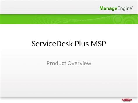 Pptx Servicedesk Plus Msp Pdfslide Net