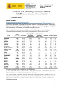 Actualización nº 60 Enfermedad por el coronavirus COVID 19 CDE