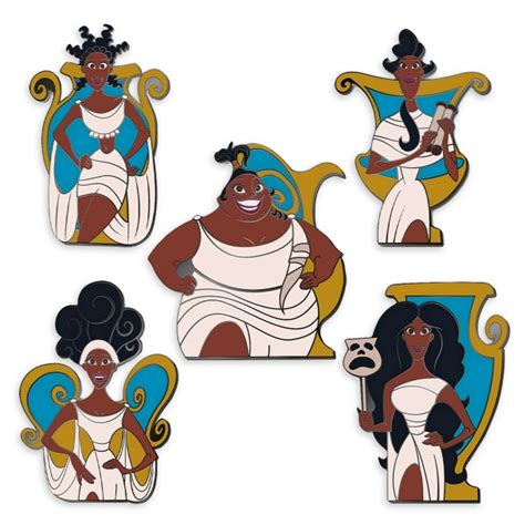 D23 Exclusive Hercules 25th Anniversary The Muses Pin Set Disney Store