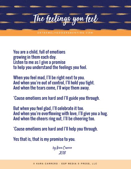 "The Feelings You Feel" Lyrics for parents to sing to kids