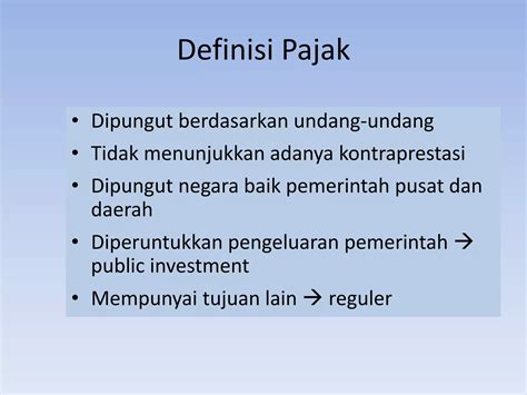 Dasar Dasar Perpajakan Ppt 1pptx Free Download