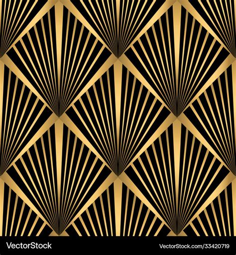 Black And Gold Art Deco Wallpaper