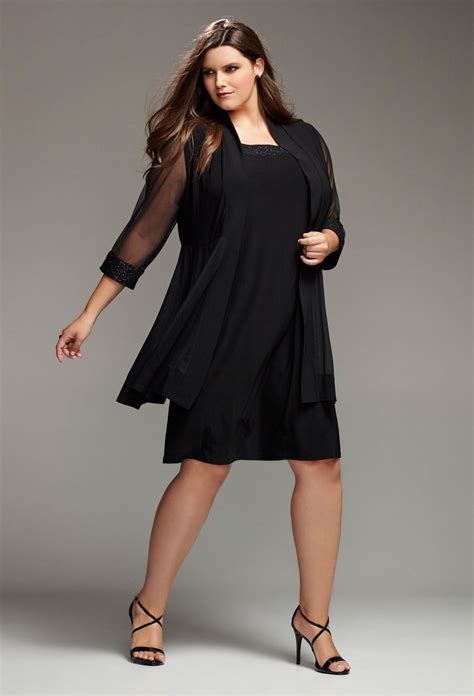 Illusion Jacket Dress Plus Size Special Occasion Dress Avenue Flirty