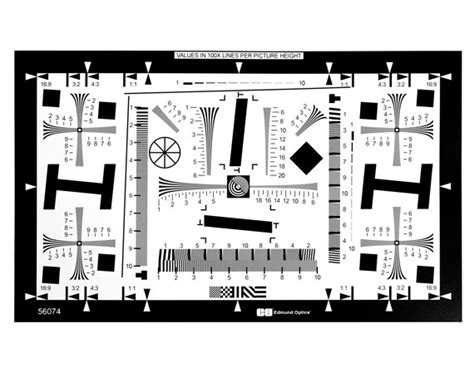 1x I3aiso 12233 Resolution Test Chart Edmund Optics