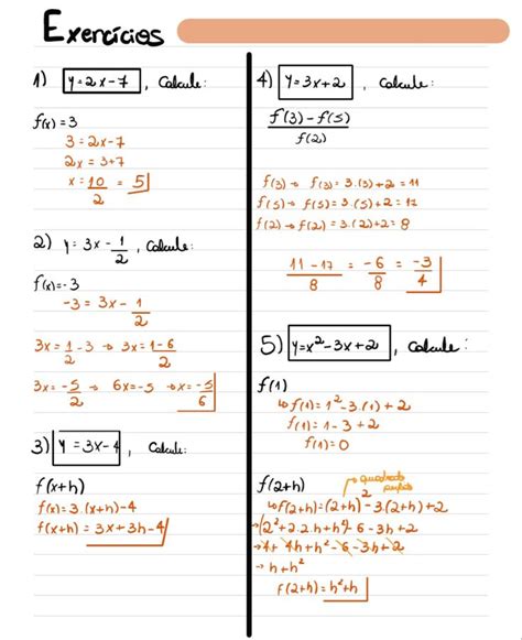 Exercícios Resolvidos Funções