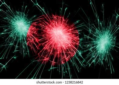 Albania Fireworks Sparkling Flag New Year Stock Illustration