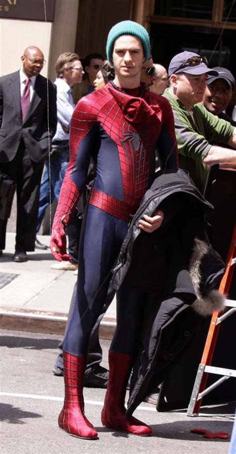 The Amazing Spider Man 2 Behind The Scenes Photo Of Andrew Garfield As