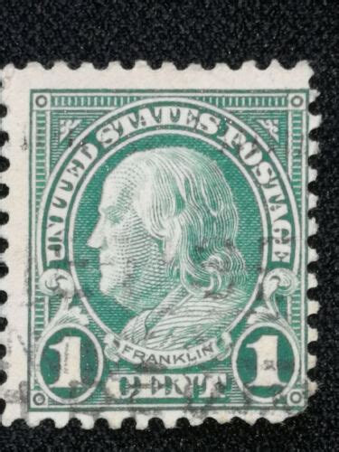 Rare 1923 Benjamin Franklin 1 Cent Stamp Scott594 Perf 11 Ebay