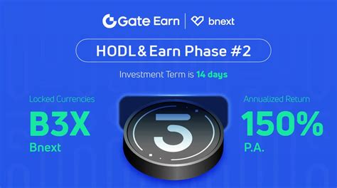 Gate io HODL Earn 150 APR Kazanmak için B3X i KilitleyinFaz 2