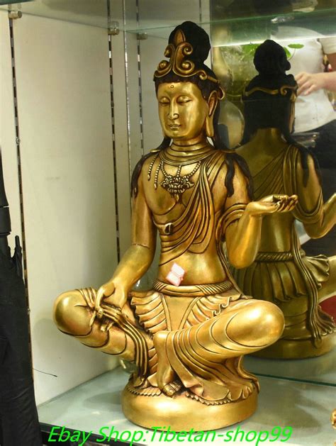 Old Tibet Purple Bronze K Gold Kwan Yin Guanyin Quanyin Buddha