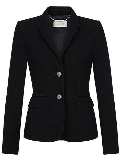 Hobbs Kirsty Jacket, Black | 8 at John Lewis & Partners Hobbs, John ...