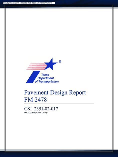 Fillable Online Ftp Dot State Tx Pavement Design Report Fm Fax