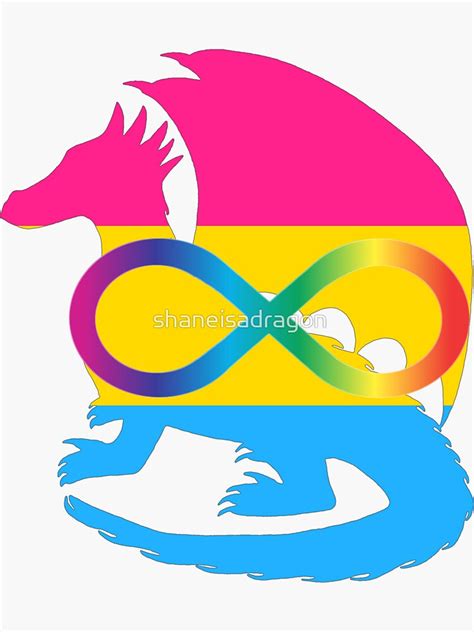 Neurodivergent Pansexual Pride Dragon Sticker By Shaneisadragon