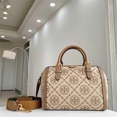 Tory Burch T Monogram Jacquard Barrel Bag Women S Fashion Bags