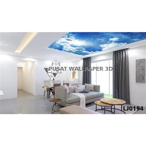 Jual Custom Wallpaper Plafon Awan 3d Wallpaper Plafon Langit Awan 3d