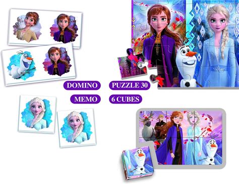 Clementoni Edukit 4 In 1 Disney Frozen 2 Puzzelblokken Domino