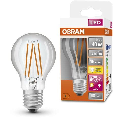 Osram Lampada Led Star Con Sensore Di Luce Diurna E Base Ottica Del