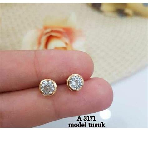 Jual TNS895 Anting Titanium Mata Burung Model Super Simple Cocok Untuk