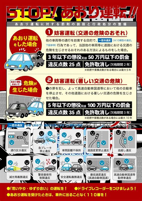 道路交通法改正！stopあおり運転‼ コスモドライビングスクール