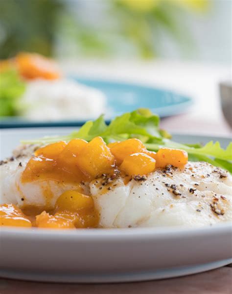 Grilled Halibut With Ginger Mango Salsa The Ginger People Au