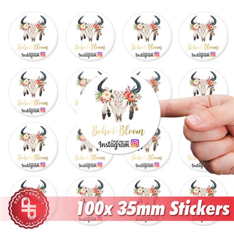 Company Logo Stickers - Round Business Labels - 35mm Stickers x100 ...