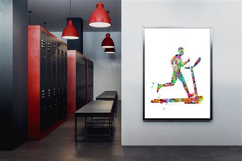 Treadmill Wall Art Walker Print Instant Download Workout Room Etsy