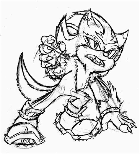 Shadow The Werehog Pages Coloring Pages