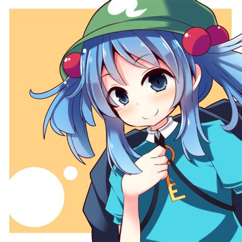 Safebooru 1girl Backpack Bag Beni Shake Blue Eyes Blue Hair Bow Hair