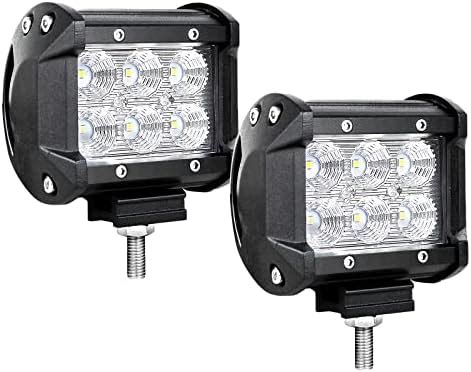 Willpower 2PCS 4 Inch 18W Led Work Light Bar Spot Beam 12V 24V Led Pods