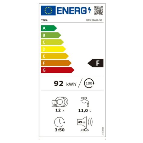 Lavavajillas Teka Dfs Acero Inoxidable Cm Ema Kaina Varle Lt