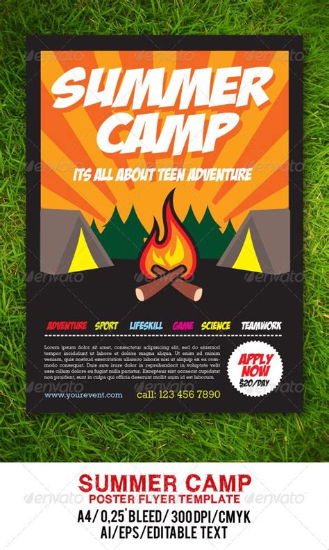 Free Summer Camp Flyer Template Kaesg Blog