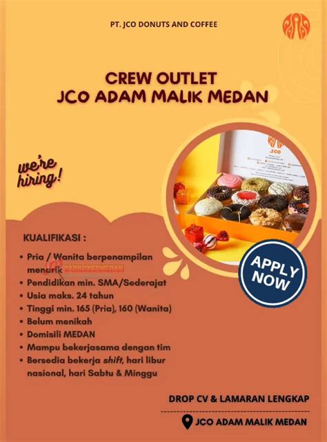 Loker Sma Smk Di Pt Jco Donuts And Coffee Medan Juli 2024