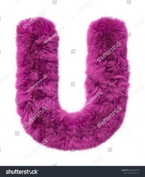 Pink Fur Alphabet Furry Furry Letter Stock Illustration 2003289296