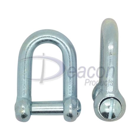 Electro Galvanized Commercial Pattern Dee Shackle With Countersunk Pin