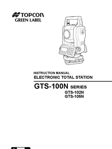 PDF Topcon GTS 100N User Manual DOKUMEN TIPS