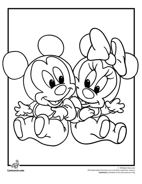 Baby Minnie Mouse Coloring Pages