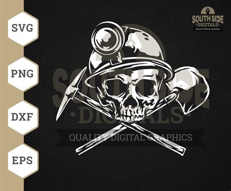 Skull Miner SVG File Skull Miner Svg Coal Mining Svg Miner Etsy