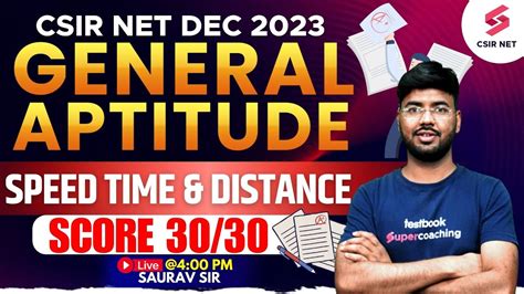 Csir Net Dec General Aptitude Pyqs Solution Time Speed