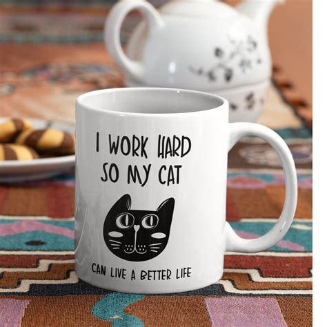 Funny Cat Lady Mug 11oz Ceramic Mug Coffee Tea T Etsy