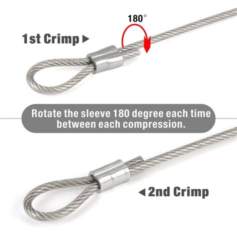 IWISS Wire Rope Crimping Tool for Aluminum Crimping Loop Sleeve, Two ...