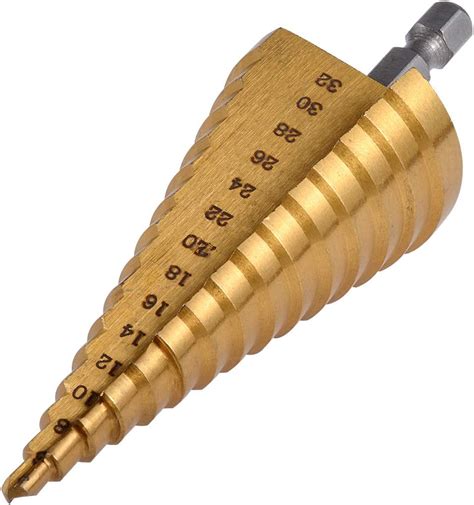 KATUR Step Drill Bit Large Titanium HSS Step Cone Drill Bit Hole