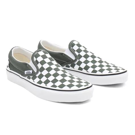 Ténis Slip On Checkerboard Classic Verde Vans