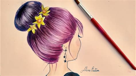 Como Desenhar Uma Menina Tumblr Do Cabelo Rosa E Roxo 😍 How To Draw